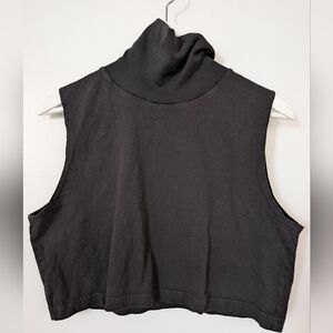 Los Angeles Apparel Garment Dye Sleeveless Turtleneck Crop Top Size M